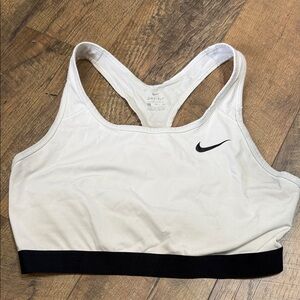 Nike Women's White and Black Sports Bra